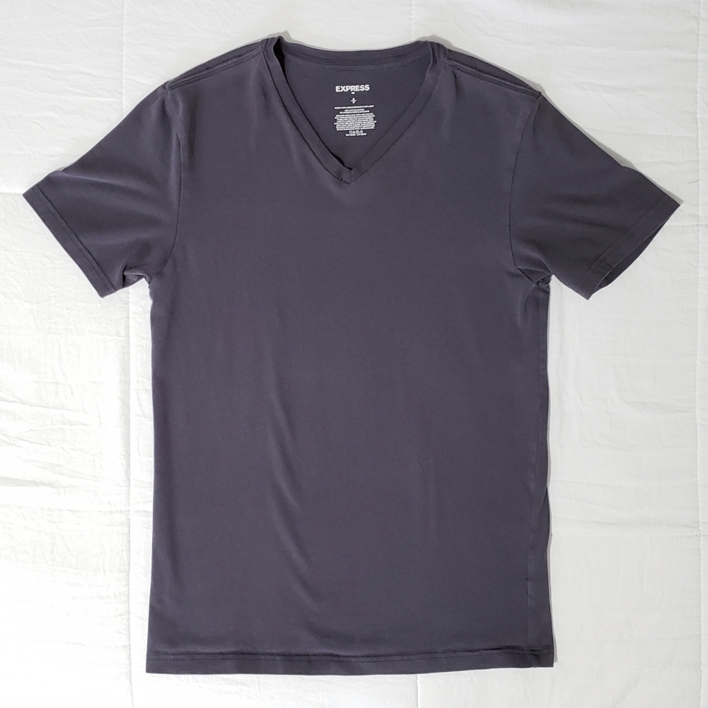 Express Dark blue Tshirt V neck Men's